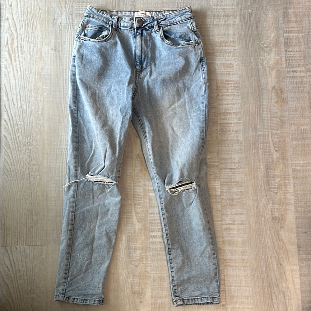 Cotton On Light Blue Stretch Mom Jeans